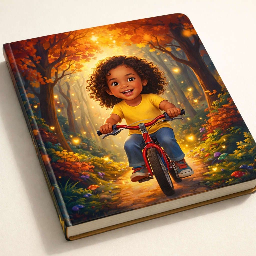 Personalized children's book showing a child as the hero of the story